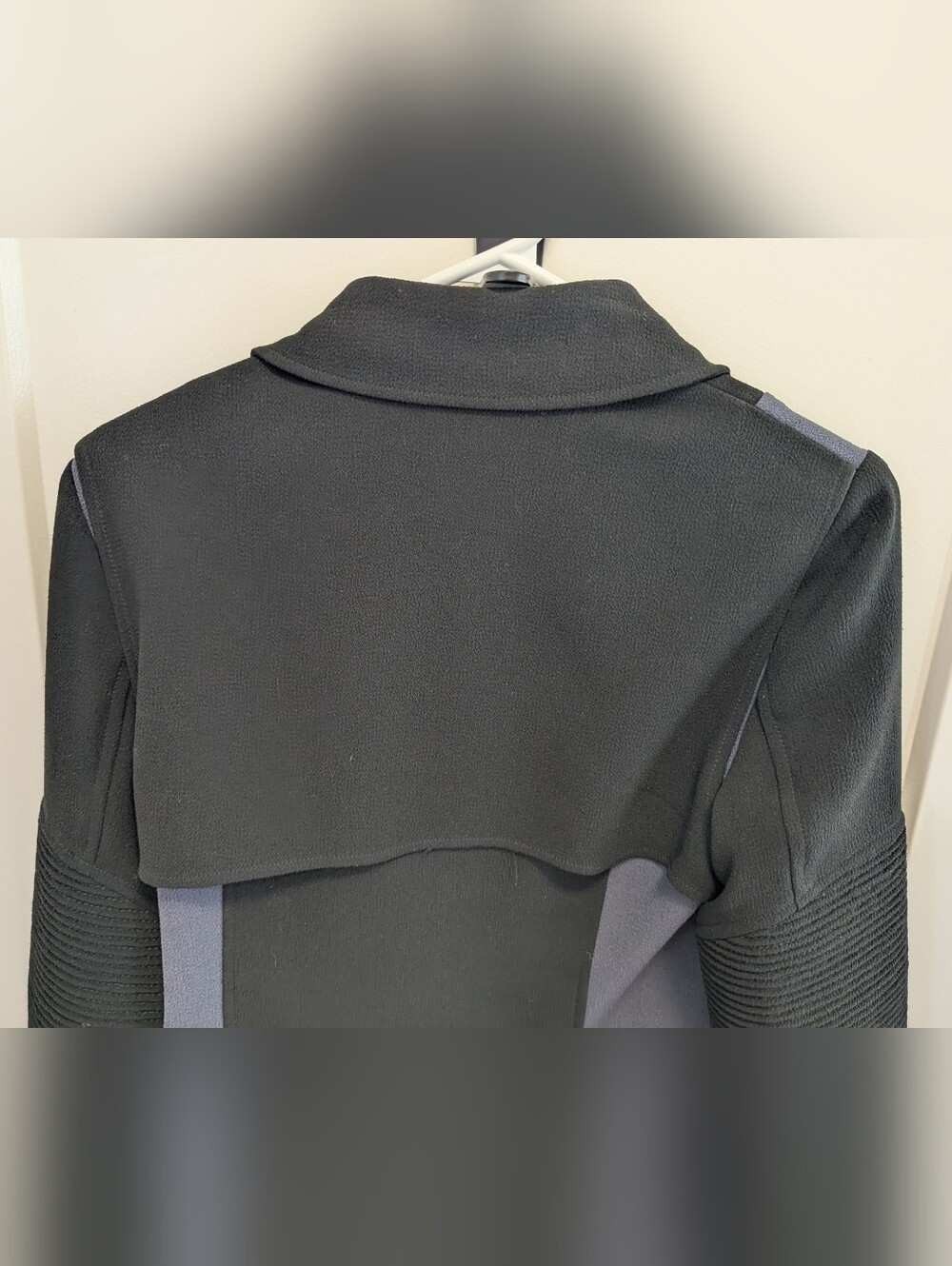 Wilfred Cropped Moto Jacket Black & Grey - Picture 6 of 9